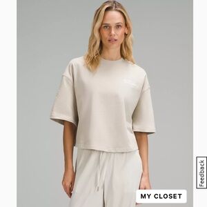 Lululemon Brushed Heavyweight Cotton Cropped Crew T-Shirt Size S